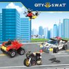 City Police SWAT Station Building Blocks Set 564PCS, SWAT Station Playset Kit with S.W.A.T Cop Car, Motorcycle, ATV, Drone, Police Chase Game Building Toys Xmas Gifts for Boys Kids Ages 6+