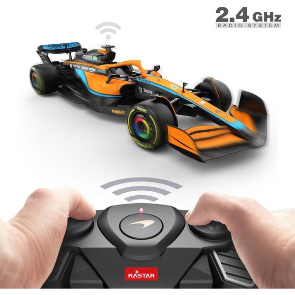 FMTStore RASTAR, FMT Compatible with McLaren Formula 1 Race Toy Car 2022, 1:18 F1 McLaren MCL36 Remote Control Car Model Vehicle Lando Norris #4
