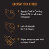 CLARK'S Cutting Board Oil - Food Grade Mineral Oil for Cutting Board - Enriched with Lemon and Orange Oils - Butcher Block Oil and Conditioner - Mineral Oil - Restores and Protects All Wood - 12oz