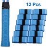 12 Pieces Tennis Badminton Racket Overgrips for Anti-Slip and Absorbent Grip (Blue, 12)