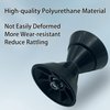 COLOFULWAY 3" Boat Trailer Bow Bell Roller Assembly with 1/2" Shaft fits 3 inch Bracket, Polyurethane(Black)