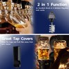 Cirwurie Beer Faucet Cap & Plug Covers 12 Pack Beer Tap Plug Cap Brushes & Rubber Draft Faucet Soother Sanitary Covers Spout Plug Cleaning Tap Kit for Kegerator