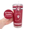 Desert Cactus Indiana University 22oz Rally Tumbler Hoosiers Bloomington Insulated Stainless Steel with Lid and Straw Reusable Double Walled Cup Hot and Cold Drinkware Full Color 22 Ounces (Red)