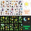 10 Sheets Halloween Luminous Temporary Tattoos,Cute Glow in the Dark Halloween Tattoos for Kids,Waterproof Fake Face Tattos Stickers for Halloween Party Favors,Trick or Treat Goodie Bags Fillers