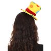 Mini Yellow Clown Top Hat for Adults - Velour Headband, Colorful Polka Dots, Foam Backed Plush Design Standard