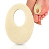 Oval Shaped Felt Callus Protective Pads - Adhesive Foot Pads That Surround Calluses from Rubbing On Shoes - 1/8" - 25 Pack