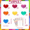 28Pcs Colorful Heart Crayons with Cards, Valentines Day Gifts for Kids Classroom, Girl Boy Birthday Goodie Bags Stuff, Party Favors, Classroom games Rewards, Christmas Gifts, Back to School Gifts.