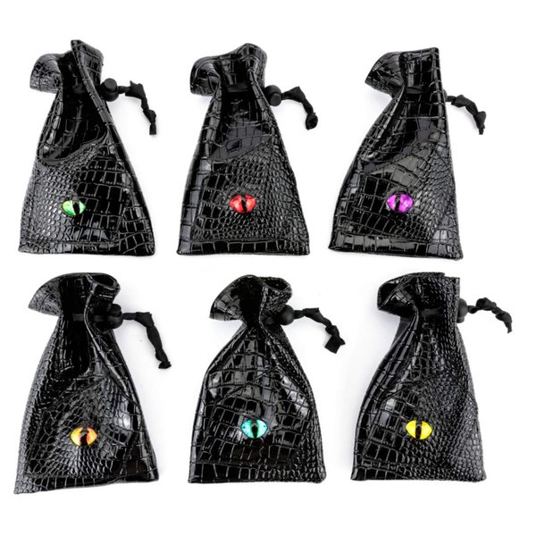 TOYFUL 6 Pack Dice Bags with Eye Design Drawstring Pouch Storage Bag for Game Dices, Coins and Accessories