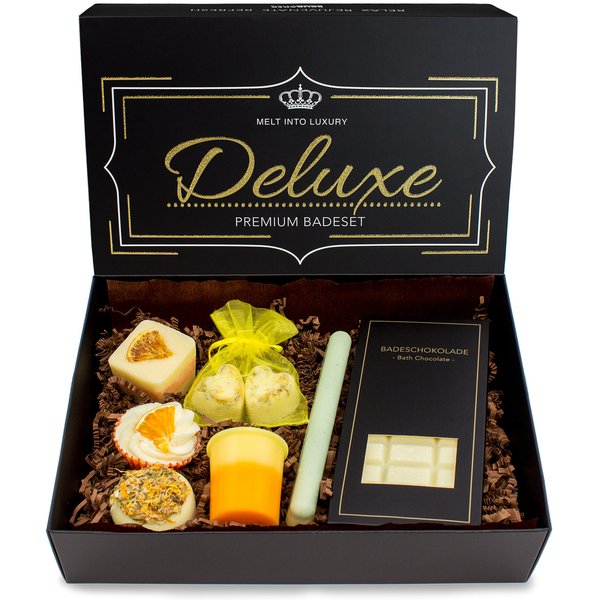 BRUBAKER Handmade "Deluxe Orange" Bath Bombs, Bath Melts Bath Truffles Gift Set - All Natural and Vegan Ingredients - Shea Butter, Cocoa Butter and Olive Oil Moisturizes Dry Skin