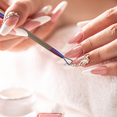 Beavorty Nail Cuticle Pusher 4pcs Stainless Steel Cuticle Peeler Triangle Cuticle Scraper Gel Nail Polish Remover Trimmer Nail Care Stick Tool for Beauty