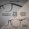 Yogo Vision Blue Light Blocking Computer Glasses Anti Glare Reduce Eyestrain Eyeglasses for Computers Screens for Men and Women (3 pack)