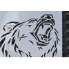 Bear Logo Stencil Reusable Sturdy Flexible Clear Plastic 1-5.5x5.5 in Arts and Crafts Material Scrapbooking for Airbrush Painting Drawing