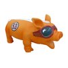 Latex Pig with Sun Glasses Style Dog Toy (Orange)
