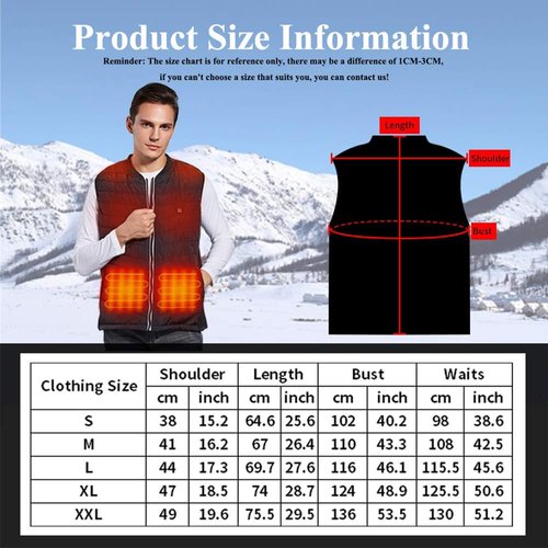 Hoson Lightweight Heated Vest for Men and Women,USB Charging Battery Included Heated Jacket,