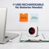 Visual Timer for Kids, Rechargeable 60-Minute Countdown Timer with 4 Alarm Modes, Silent Operation Pomodoro Timer for Classroom Kitchen Office, Autism and ADHD Tools for Kids and Adults, Pearl White