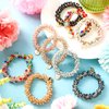 9 Pcs Hair Ties Crystal Elastic Hair Scrunchies Stretchy Hair Accessories Bead Ponytail Holders Boho Hair Elastics Ties Handmade Hair Bands for Women and Girls Rubber Bands (Cute Style)
