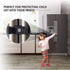 Child Safety Refrigerator Door Lock Multi-Functional French-Door Fridge and Cabinet Locks Multi Use Baby Kids Cabinets Latches (Regular)