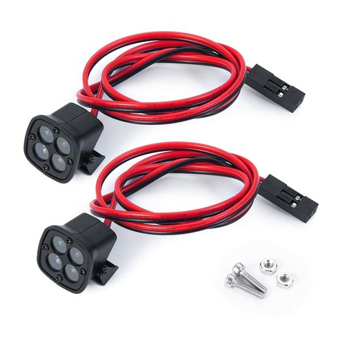SWX RC Headlights RC Car LED Lights RC Spotlight for 1/10 RC Crawler Axial SCX10 90046 TRX4 TRX6 Redcat Gen8 Upgrades Accessories