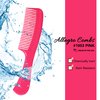 Allegro Combs 1003 Tangle Tamer Hair Comb Wide Tooth Shower Comb For Curly Hair Wet Or Dry Detangler Women’s Combs Made In The USA. 2 Piece. (Pink)
