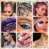 Body Glitter Rave Accessories, Face Glitter Makeup Mermaid Sequins for Eye Hair, Singer Concerts Party Festival Sparkling Chunky Glitter for Women Kids (Multi Color)