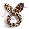 2pcs Elastic Hair Ties Velvet Bunny Ears Hair Ties Leopard Print Solid Scrunchies Thick Ponytail Holder Hair Bands For Women Girl