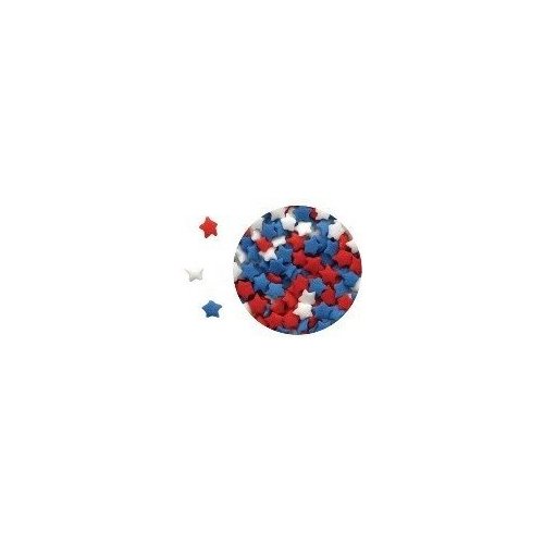 Edible Confetti Sprinkles Cake Cookie Cupcake Quins Mini Patriotic Stars 8 Ounces