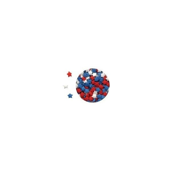 Edible Confetti Sprinkles Cake Cookie Cupcake Quins Mini Patriotic Stars 8 Ounces