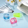 14 Pieces Clear French Tip Nail Stamp with Nail Art Brushes, Silicone Jelly Clear Stamper for Nails Nail Gel Brush Nail Polish Brushes Nail Art Stamper Nail Art Liner Brush for DIY Nail Decor Stamping