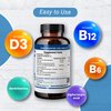 TRUEMED High-Potency Neuropathy Support Supplement with Acetyl-L-Carnitine, Thiamine, Pyridoxine HCl, and Vitamin B12 - Neuro and Nerve Support - 60 Vegetable Capsules
