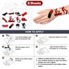8 Sheets (96PCS) Skateboard Temporary Tattoos Theme Birthday Party Decorations Supplies Favors Tattoo Stickers For Kids Boys Girls Gifts Classroom School Prizes Rewards