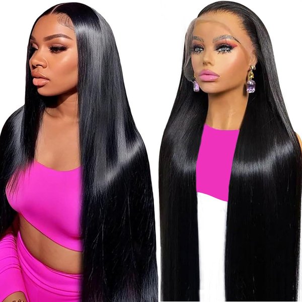 BABOSHOW 220% Density 13x6 HD Lace Front Wigs Human Hair 28 Inch Straight Lace Front Wigs Human Hair Pre Plucked Human Hair Lace Front Wigs for Black Women