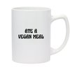 Molandra Products Ate A Vegan Meal - 14oz White Ceramic Statesman Coffee Mug