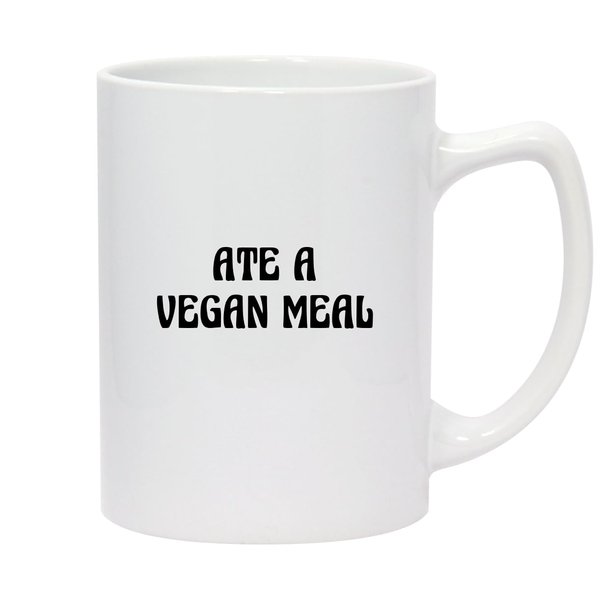 Molandra Products Ate A Vegan Meal - 14oz White Ceramic Statesman Coffee Mug