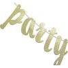 Party and Bullshit Gold Glitter Banner, Funny 21st, 25th, 30th Birthday Banner, 90's Party, Bachelorette Party, Office Party Decorations (Gold Glitter)