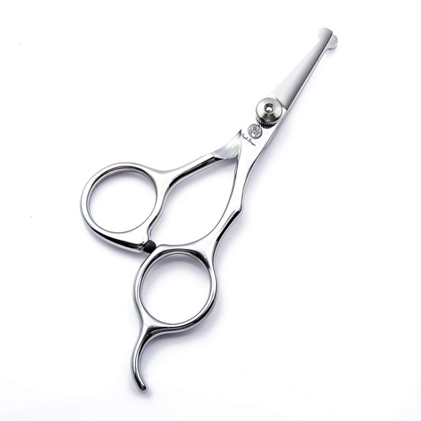 4.5 inch Pet Safety Grooming Small Ball Tip Facial Hair Scissors for Nose Hair,Ear Hair,Face Hair,Paw Hair