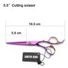 Professional Hair Cutting Scissors Set with Razor Comb Case,Hair cutting shears Hair Thinning shears with rose handle (5.5 inches)