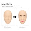 JimKing Tattoo Practice Skin Head, 3pcs Soft Rubber Fake Skin for Permanent Makeup Microblading Eyebrow Lip Eyeliner Tattooing, 1pcs Facial Tattoo Training Skin Support Base