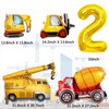 Construction Birthday Party Supplies 2 Years Old,Construction Balloons Construction Party Balloon Garland Kit for Construction Quarantine Party Decorations