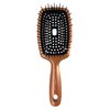 Phillips Brush Flexx Fully Vented Cushion Hair Detangling Brush, Elegantly Designed Copper & Black Flexible Wavy Hair Hairbrush