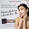 Majestic Lather Activated Charcoal & Shea Butter Luxury Bar Soap for Face, Body, Oily & Sensitive Skin, Eczema, Psoriasis and ACNE. Purifying & Nourishing