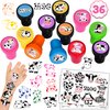 36PCS Cow Party Favors 24 Tattoos Sticker 12 Stamp Set - Ideal Cow Print, Farm, Milk Themed Birthday Decor Supplies Goodie Bag, Classroom Gifts, Cute Rewards for Girls, Baby Shower Prizes