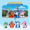 Robocar Poli Roy Transforming Robot, 4" Transformable Action Toy Figure Vehicles, Firetruck Emergency Vehicle Playset, Holiday Birthday Rescue Fire Truck Car Toys Gift for Boys Girls Age 1 2 3 4 5