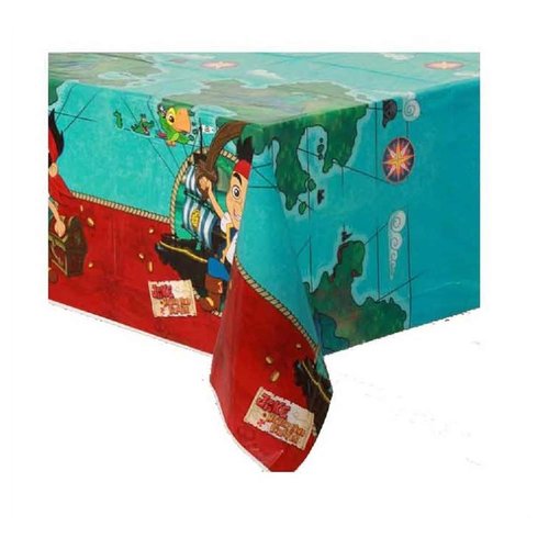 Jake and the Neverland Pirates Birthday Party Supplies Bundle Pack includes Plastic Table Cover, Happy Birthday Banner, Mini Centerpieces