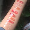 MAEPEOR Glitter Glossy Plumping Lipgloss 9 Colors Moisturizing Lip Plumper Shiny Jelly Lip Gloss Natural Liquid Lipstick for Women and Girls (Glitter Glossy, 02#Peachy Pink)