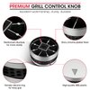 Unicook Grill Control Knob, 4 Pack Gas Burner Replacement Knobs, Chrome Plated Plastic with Nonslip Grip, Fits BBQ Gas Grills with D Shaped Valve Stem, Including 4 Knobs and 12 Adaptors