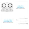 EXCEART 8Pcs Clear Contact Lens Case Mini Clear Flip Top Contact Lens Case Cute Portable Clear Contact Lens Case Contact Lens Holder Container Soak Storage Kit