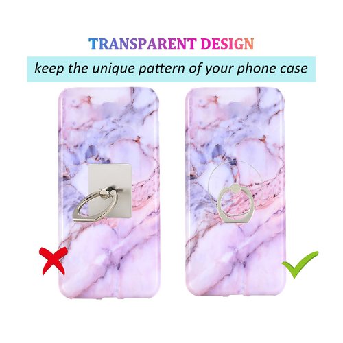 Transparent Circular Cell Phone Ring Holder Kickstand,Clear Phone Finger Ring Grip Stand for Phones,Pad