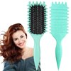 Curl Defining Brush, 1 PCS Curl Hair Brush, Curl Define Styling Brush, for Combing and Shaping Men's and Women's Curls to Reduce Pulling (Green)