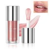 QIUFSSE Korean Clear Lip Oil Tinted Lip Plumper Gloss for Women Big Brush Head Hydrating Lip Glow Oil for Lip Care and Dry Lips - 05 Smoke Gray Pink