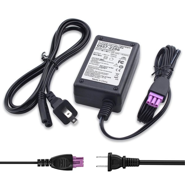 Burflo 30V 333mA Ac Adapter for Hp 0957-2286 Deskjet 1000 1050 1051 1055 1056 2000 2050 3000 3050 3050A 3051A 3052A 3054 3510 3512 Printer Series J110A J310A J410 J410E J510 J611 0957-2290 0957-2398